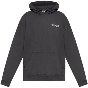 Sporty & Rich, unisex, Sweatshirts & Hoodies, Zwart, Maat: 2XL Katoen,