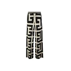 Balmain Monogram zachte wijde broek , Multicolor , Dames , Maat: S