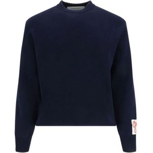 Golden Goose, Heren, Truien, Blauw, Maat: M Katoen,