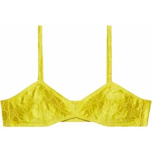 Gucci, Dames, Tops, Geel, Maat: S Zijde,
