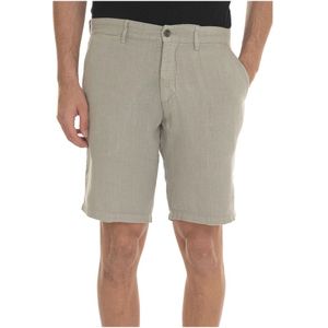 Harmont & Blaine, Heren, Korte broeken, Grijs, Maat: 5XL Linnen,