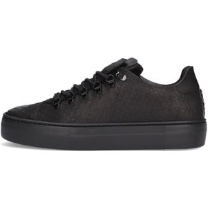 Nubikk Klassieke Zwarte Python Sneakers , Black , Heren , Maat: 40 EU