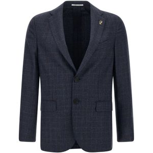 Pal Zileri, Heren, Jassen, Blauw, Maat: 2XL Wol,