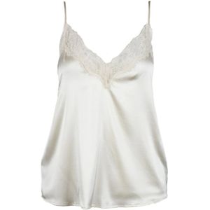 Pinko, Dames, Tops, Wit, Maat: M Zijde,