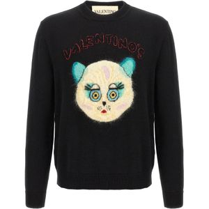 Valentino, Heren, Truien, Zwart, Maat: M Katoen,