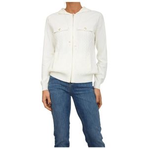 Liu Jo, Dames, Truien, Wit, Maat: XS Viscose,