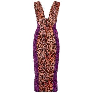 Roberto Cavalli, Dames, Jurken, Veelkleurig, Maat: L