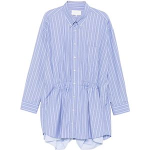 Maison Margiela, Dames, Blouses & Shirts, Blauw, Maat: XS Katoen,
