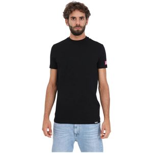 Dsquared2 Heren Logo Patch T-Shirt , Black , Heren , Maat: M