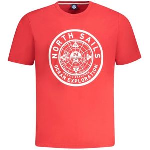 North Sails, Heren, Tops, Rood, Maat: 2XL Katoen,