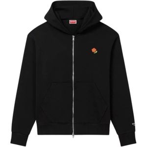 Kenzo, Heren, Sweatshirts & Hoodies, Zwart, Maat: M Fleece,