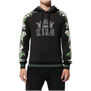 Dolce & Gabbana, Heren, Sweatshirts & Hoodies, Zwart, Maat: S