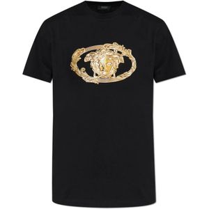 Versace, Heren, Tops, Zwart, Maat: XL Katoen,