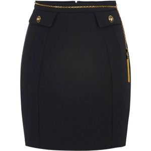 Elisabetta Franchi, Dames, Rokken, Zwart, Maat: S
