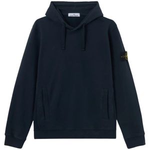 Stone Island, Heren, Sweatshirts & Hoodies, Blauw, Maat: L Fleece,