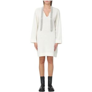 Fabiana Filippi - Jurk - Wit - Kasjmier