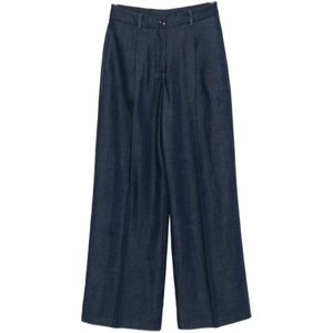 Liu Jo, Dames, Broeken, Blauw, Maat: L