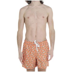 Sun68, Heren, Badkleding, Oranje, Maat: S Nylon,