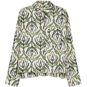 Max Mara, Dames, Blouses & Shirts, Groen, Maat: XS Zijde,