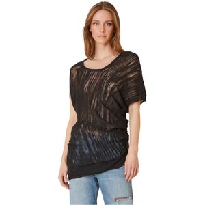 Manila Grace, Dames, Truien, Zwart, Maat: M Linnen,