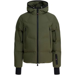 Moncler, Heren, Jassen, Groen, Maat: M Leer,