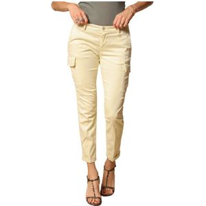 Mason's, Dames, Broeken, Beige, Maat: XL Katoen,