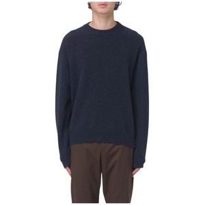 Roberto Collina, Heren, Truien, Blauw, Maat: XL Wol,