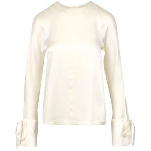 Semicouture, Dames, Blouses & Shirts, Beige, Maat: XS