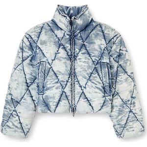 Diesel, Dames, Jassen, Blauw, Maat: 2XS Leer,