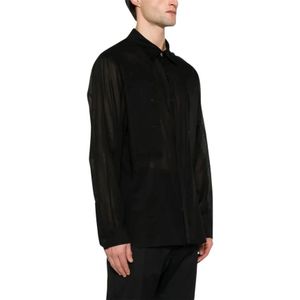 Rick Owens, Heren, Overhemden, Zwart, Maat: L