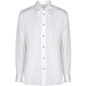 Bottega Veneta, Dames, Blouses & Shirts, Wit, Maat: 2XS Katoen,