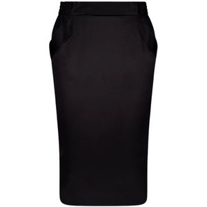 Saint Laurent, Dames, Rokken, Zwart, Maat: M Satijn,