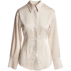 Wakakuu Icons, Dames, Blouses & Shirts, Beige, Maat: XS Katoen,
