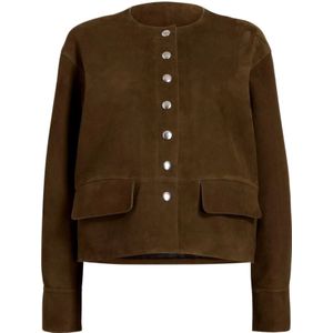 Proenza Schouler, Dames, Jassen, Bruin, Maat: XS Suède,