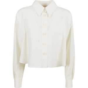 Fabiana Filippi, Dames, Blouses & Shirts, Wit, Maat: XS Linnen,