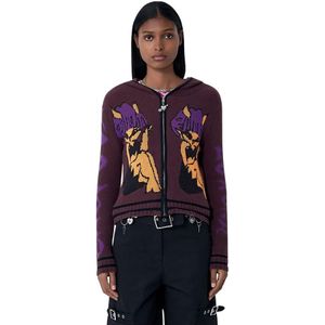 Chopova Lowena, Dames, Truien, Bruin, Maat: XS Polyamide,