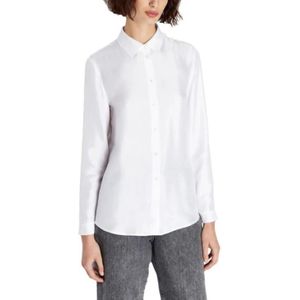 Armani Exchange, Dames, Blouses & Shirts, Wit, Maat: M Katoen,