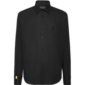 Billionaire, Heren, Overhemden, Zwart, Maat: L Katoen,