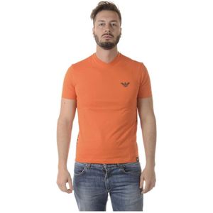 Armani Jeans, Heren, Tops, Oranje, Maat: S Katoen,