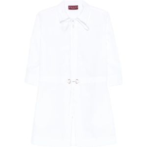 Gucci, Dames, Jurken, Wit, Maat: S Katoen,