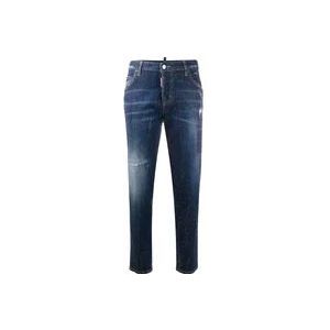 Dsquared2 Studded Cropped Skinny Jeans , Blue , Dames , Maat: 2XS