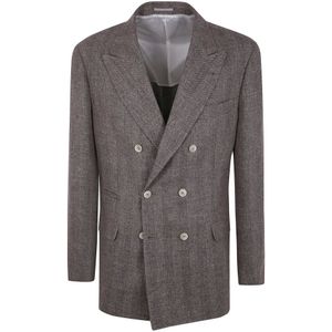 Brunello Cucinelli, Heren, Jassen, Bruin, Maat: XL Katoen,