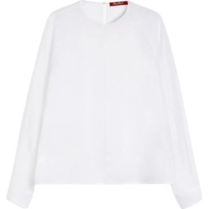 Max Mara, Dames, Blouses & Shirts, Wit, Maat: M