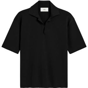 Ami Paris, Dames, Tops, Zwart, Maat: S Viscose,