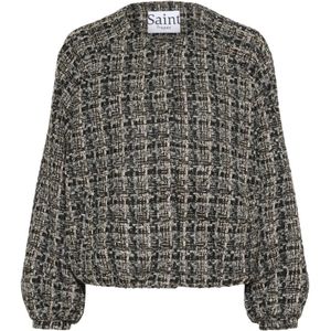 Saint Tropez, Dames, Jassen, Zwart, Maat: M Tweed,