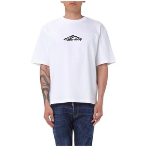 Dsquared2, Heren, Tops, Wit, Maat: L