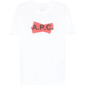 A.p.c., Heren, Tops, Wit, Maat: L