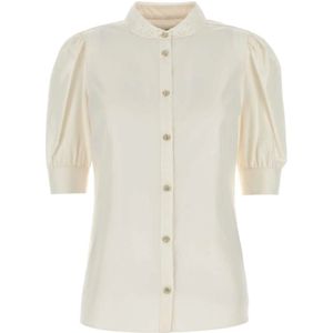 Alessandra Rich, Dames, Blouses & Shirts, Beige, Maat: S Zijde,