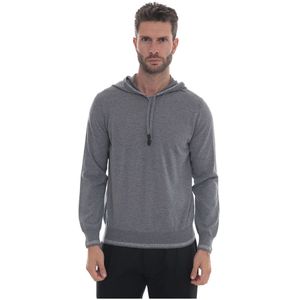 Canali, Heren, Sweatshirts & Hoodies, Grijs, Maat: XL Zijde,