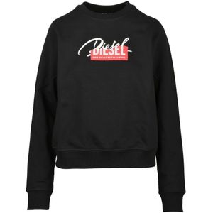 Diesel, Dames, Sweatshirts & Hoodies, Zwart, Maat: XL Katoen,
